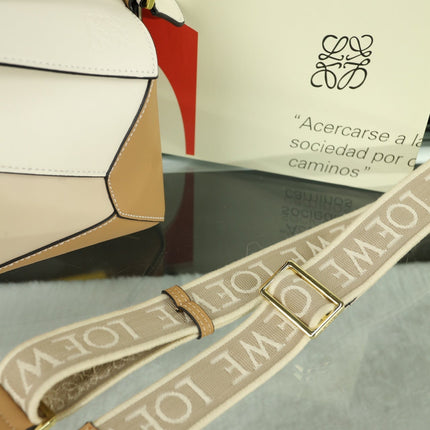LOE MINI PUZZLE 23 BAG IN BEIGE CREAM MIX TAN CALFSKIN