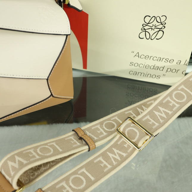 LOE MINI PUZZLE 23 BAG IN BEIGE CREAM MIX TAN CALFSKIN