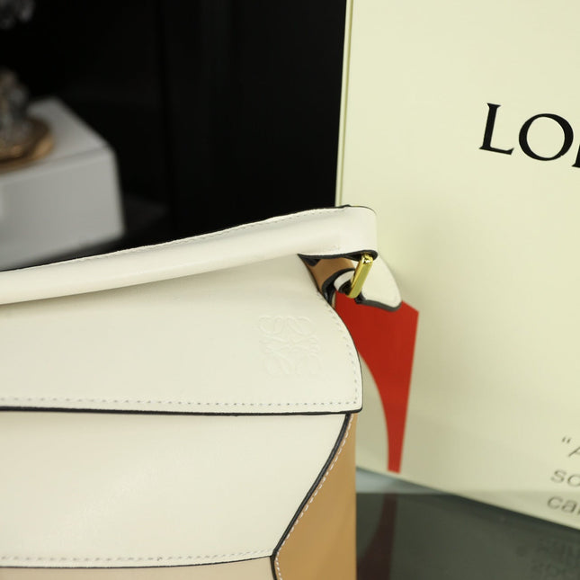 LOE MINI PUZZLE 23 BAG IN BEIGE CREAM MIX TAN CALFSKIN