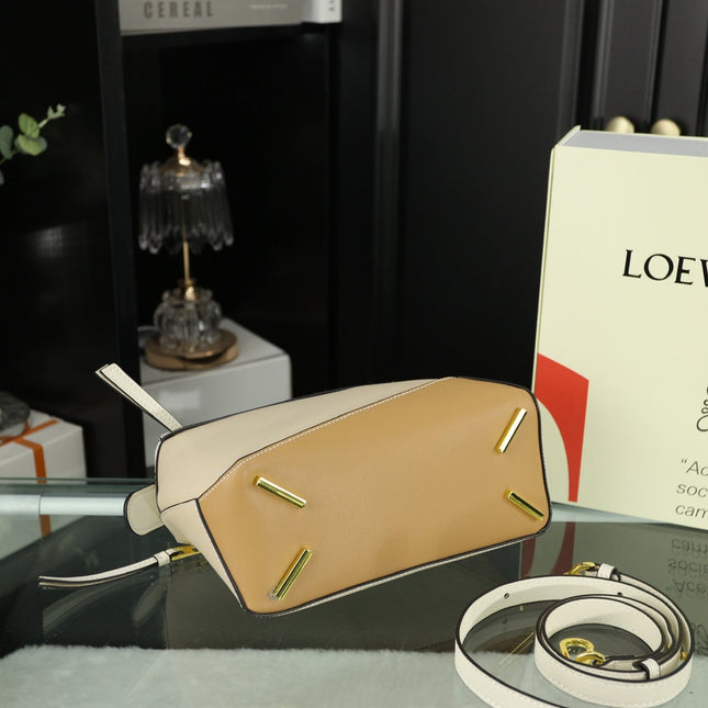 LOE MINI PUZZLE 23 BAG IN BEIGE CREAM MIX TAN CALFSKIN