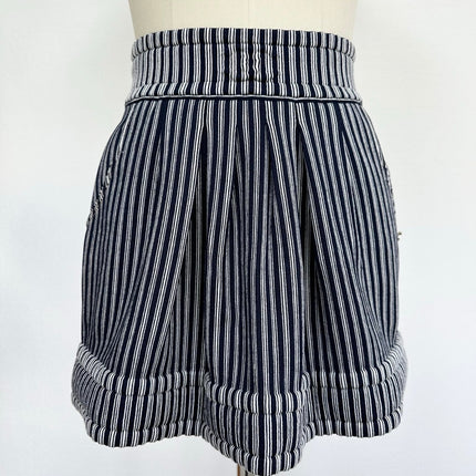 CC 25 Striped Skirt Blue Cotton