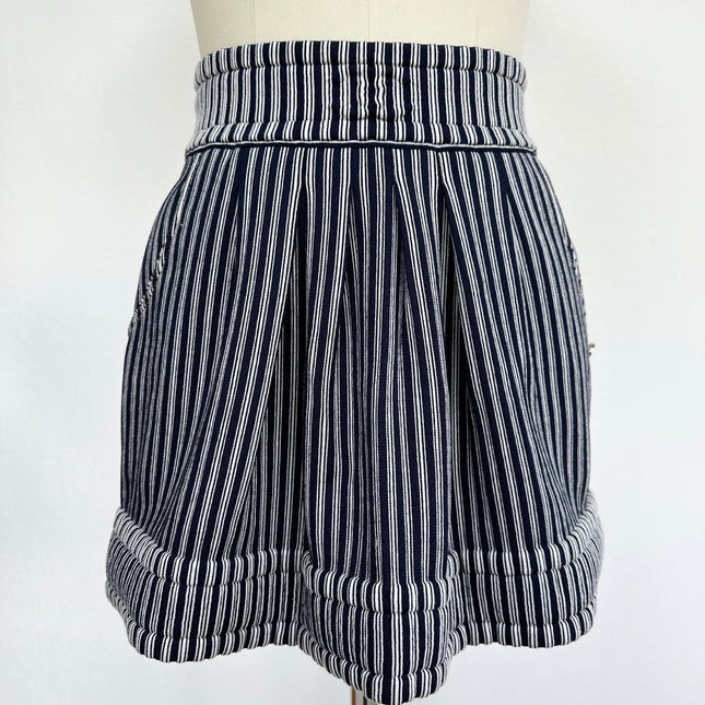 CC 25 Striped Skirt Blue Cotton