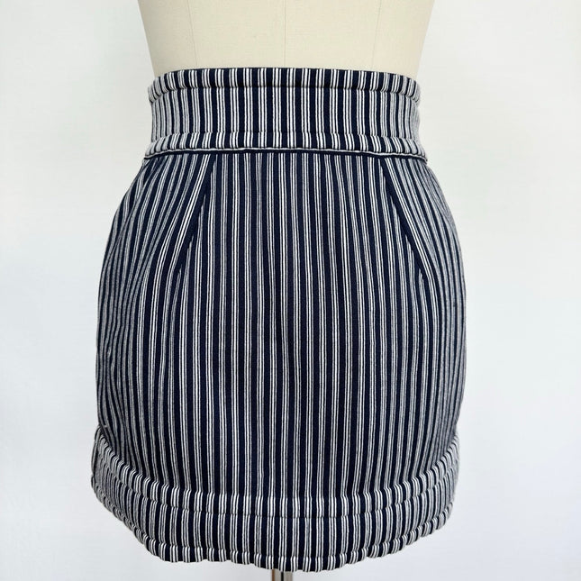 CC 25 Striped Skirt Blue Cotton