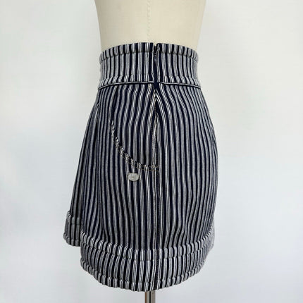 CC 25 Striped Skirt Blue Cotton