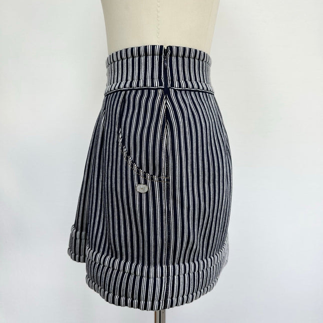 CC 25 Striped Skirt Blue Cotton