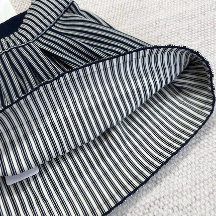 CC 25 Striped Skirt Blue Cotton