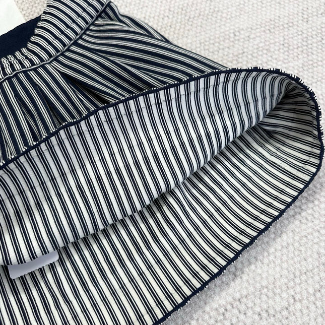 CC 25 Striped Skirt Blue Cotton