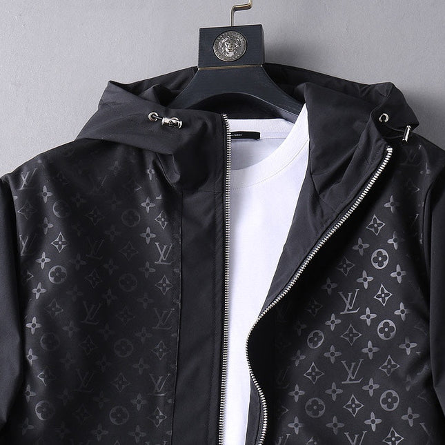 LV HOODED JACKET BLACK MONOGRAM 239039