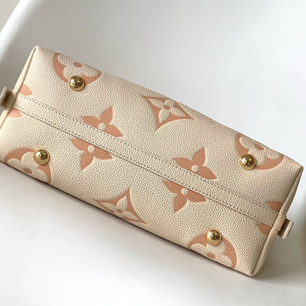 CARRYALL PM 29 BAG IN BEIGE MIX PINK MONOGRAM EMPREINTE LEATHER