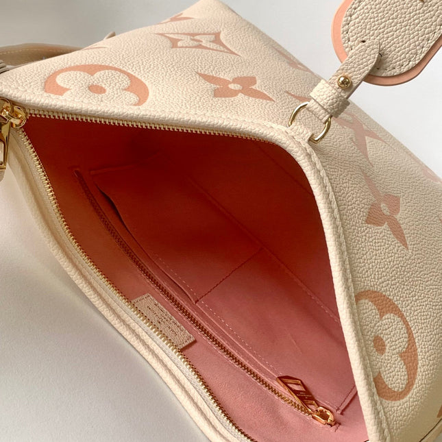 CARRYALL PM 29 BAG IN BEIGE MIX PINK MONOGRAM EMPREINTE LEATHER