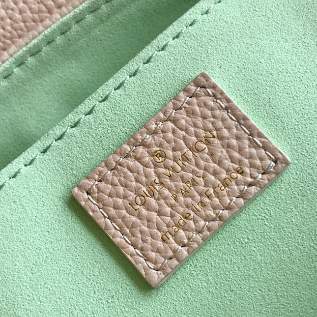 FAVORITE BAG 24 IN BEIGE MIX GREEN MONOGRAM SOFT GRAINED COWHIDE