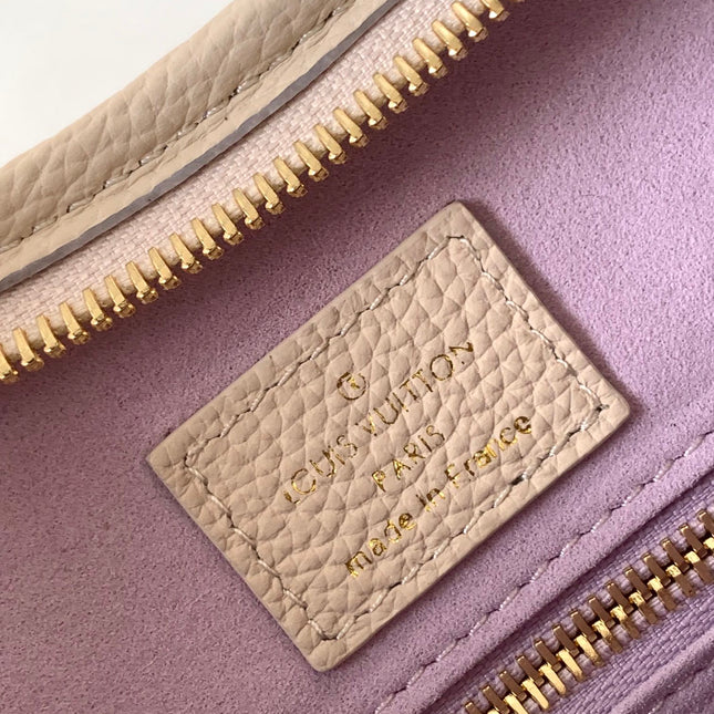 CARRYALL PM 29 BAG IN BEIGE MIX PURPLE MONOGRAM EMPREINTE LEATHER