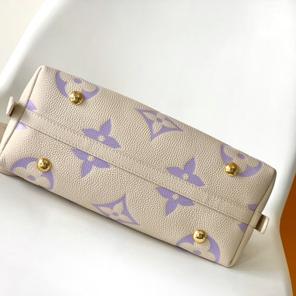 CARRYALL PM 29 BAG IN BEIGE MIX PURPLE MONOGRAM EMPREINTE LEATHER