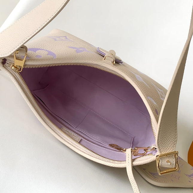 CARRYALL PM 29 BAG IN BEIGE MIX PURPLE MONOGRAM EMPREINTE LEATHER