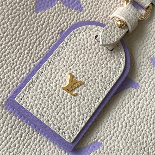 CARRYALL PM 29 BAG IN BEIGE MIX PURPLE MONOGRAM EMPREINTE LEATHER
