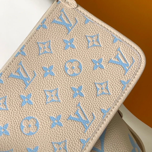 CARRYALL PM 29 BAG IN BEIGE MIX BLUE MONOGRAM EMPREINTE LEATHER
