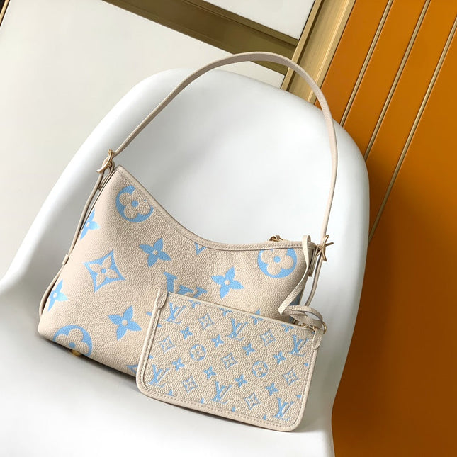 CARRYALL PM 29 BAG IN BEIGE MIX BLUE MONOGRAM EMPREINTE LEATHER