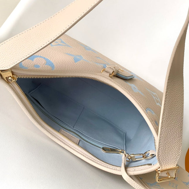 CARRYALL PM 29 BAG IN BEIGE MIX BLUE MONOGRAM EMPREINTE LEATHER
