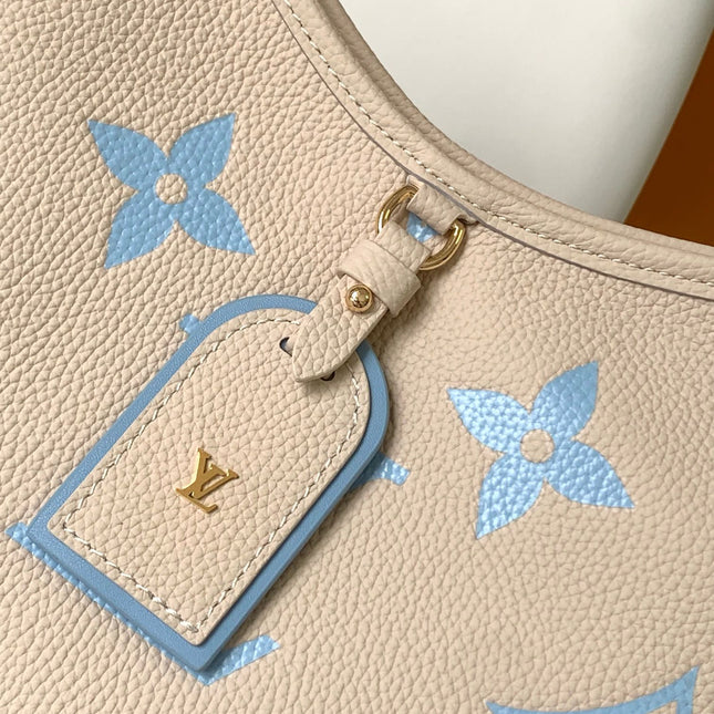 CARRYALL PM 29 BAG IN BEIGE MIX BLUE MONOGRAM EMPREINTE LEATHER