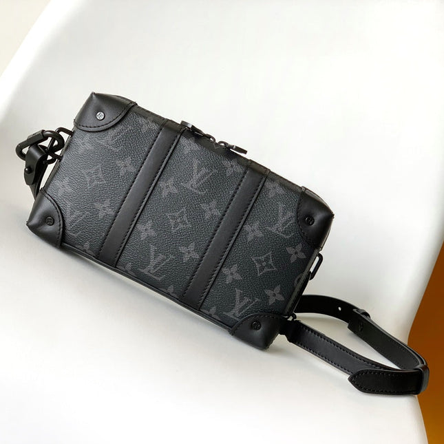 LV 25S SOFT TRUNK BAG 22 IN MONOGRAM ECLIPSE CANVAS AND CALFSKIN