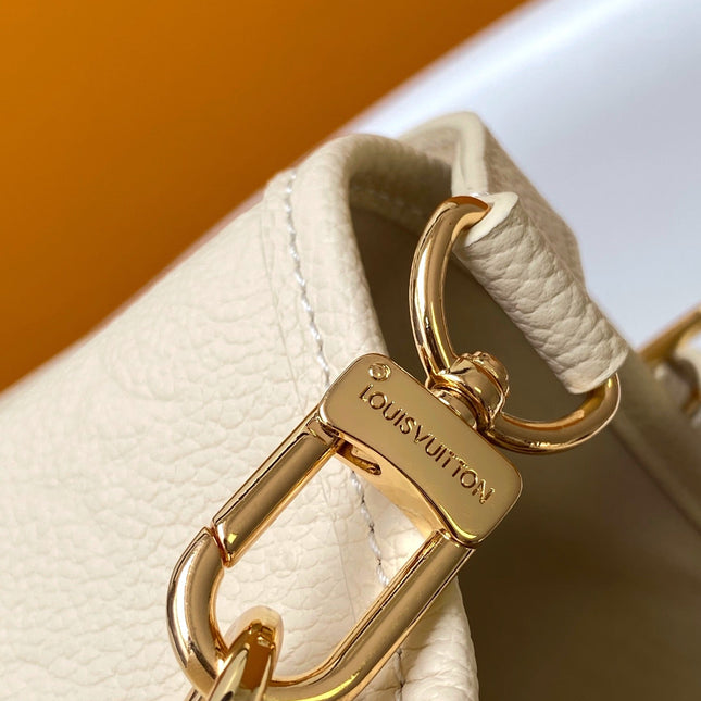 LV 25S BABYLONE TOTE GM BAG 37 IN CREAM CALFSKIN GOLD HARDWARE