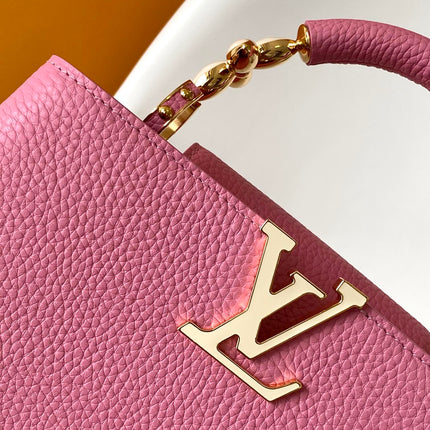 CAPUCINES MINI 21 IN MARSHMALLOW PINK TAURILLON GOLD HARDWARE