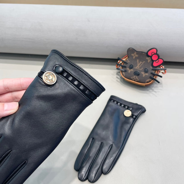 CLASSIC GLOVES IN BLACK LAMBSKIN 355121