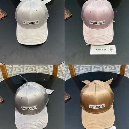 BASEBALL HAT IN PALE GRAY SILK SATIN 404863