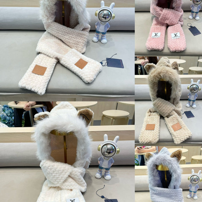 BEANIE HAT IN GRAY WOOL AND LAMB FUR 435074