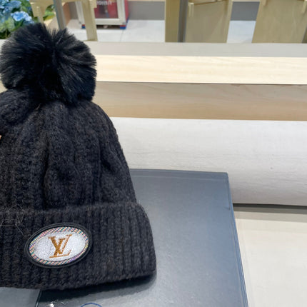 BEANIE HAT IN BLACK WOOL 433486