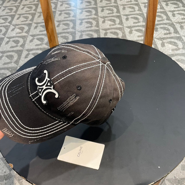 BASEBALL CAP MODEL 650510 IN BLACK OMBRE COTTON