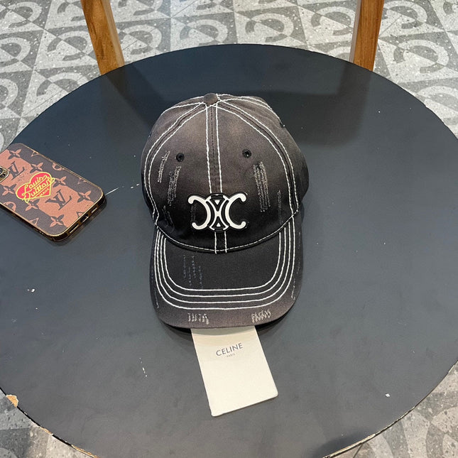 BASEBALL CAP MODEL 650510 IN BLACK OMBRE COTTON