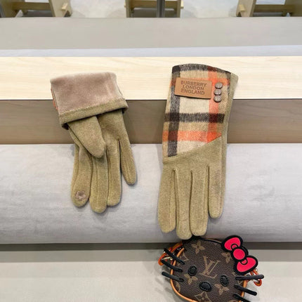 GLOVES IN TORTILLA BROWN MIX COLORFUL WOOL 453749