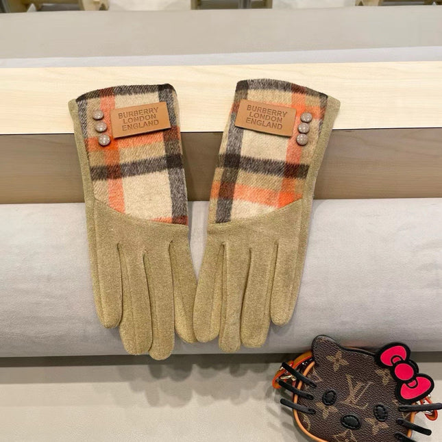 GLOVES IN TORTILLA BROWN MIX COLORFUL WOOL 453749
