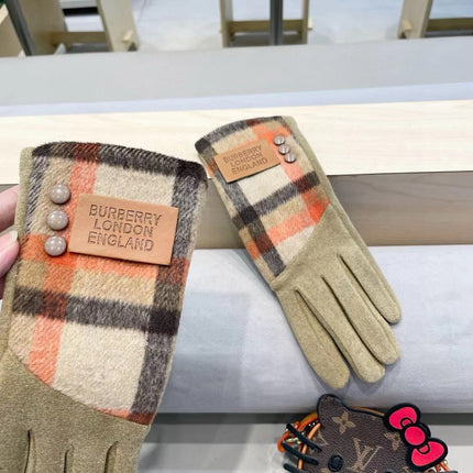 GLOVES IN TORTILLA BROWN MIX COLORFUL WOOL 453749
