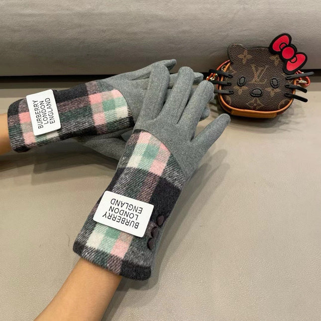 GLOVES IN RHINO GRAY MIX COLORFUL WOOL 453750