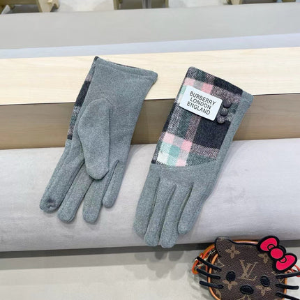 GLOVES IN RHINO GRAY MIX COLORFUL WOOL 453750