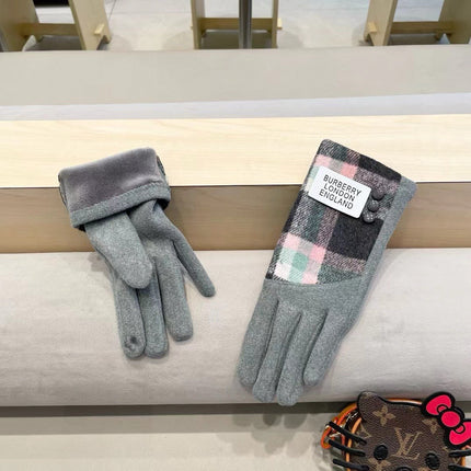 GLOVES IN RHINO GRAY MIX COLORFUL WOOL 453750