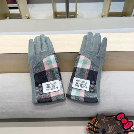 GLOVES IN RHINO GRAY MIX COLORFUL WOOL 453750