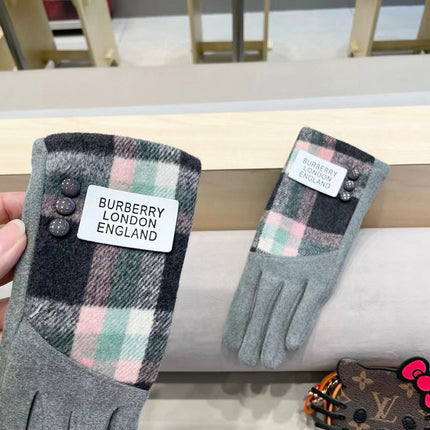 GLOVES IN RHINO GRAY MIX COLORFUL WOOL 453750