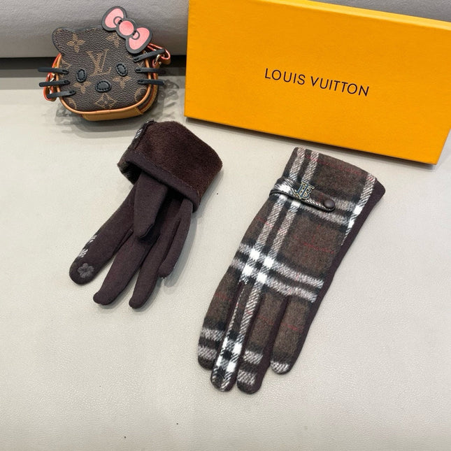 GLOVES IN CHOCOLATE BROWN WOOL 462397