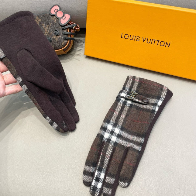 GLOVES IN CHOCOLATE BROWN WOOL 462397