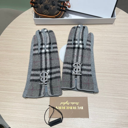GLOVES IN SHADOW GRAY WOOL 463813
