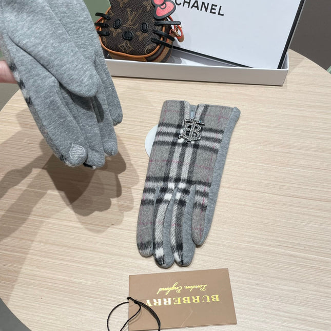 GLOVES IN SHADOW GRAY WOOL 463813