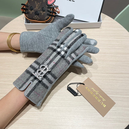 GLOVES IN SHADOW GRAY WOOL 463813