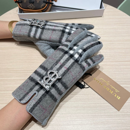 GLOVES IN SHADOW GRAY WOOL 463813