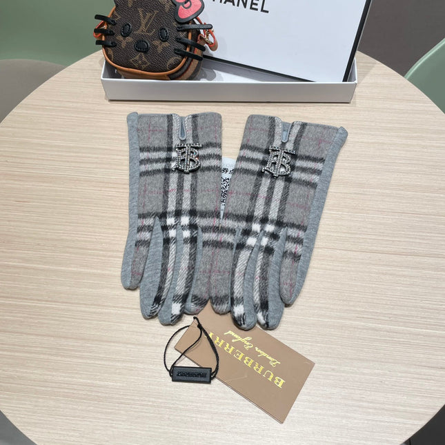 GLOVES IN SHADOW GRAY WOOL 463813