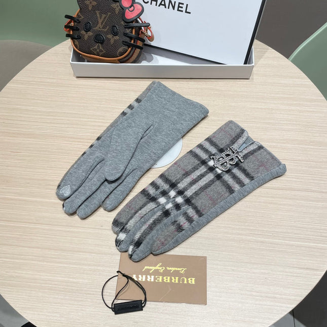 GLOVES IN SHADOW GRAY WOOL 463813