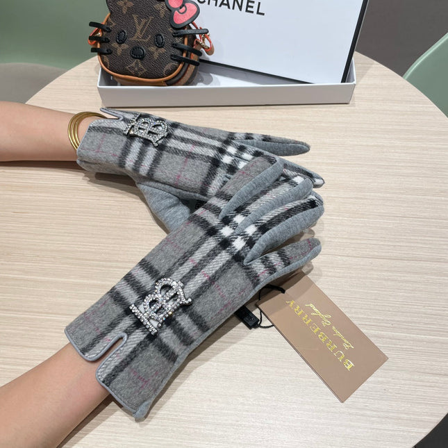 GLOVES IN SHADOW GRAY WOOL 463813