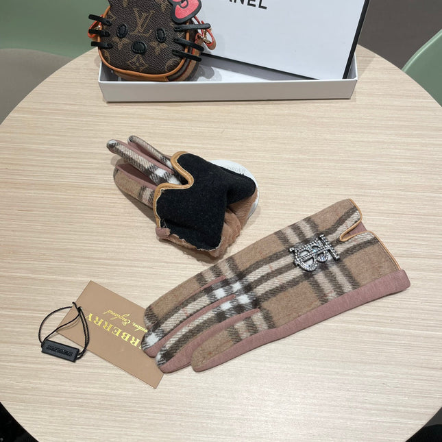 GLOVES IN TAN BROWN WOOL 463814